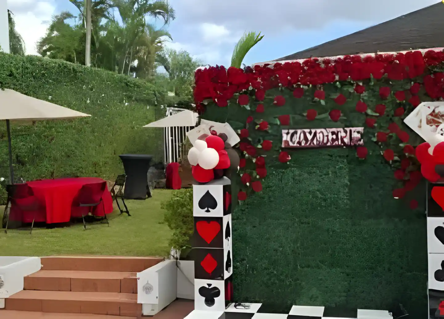 Casino night birthday set-up