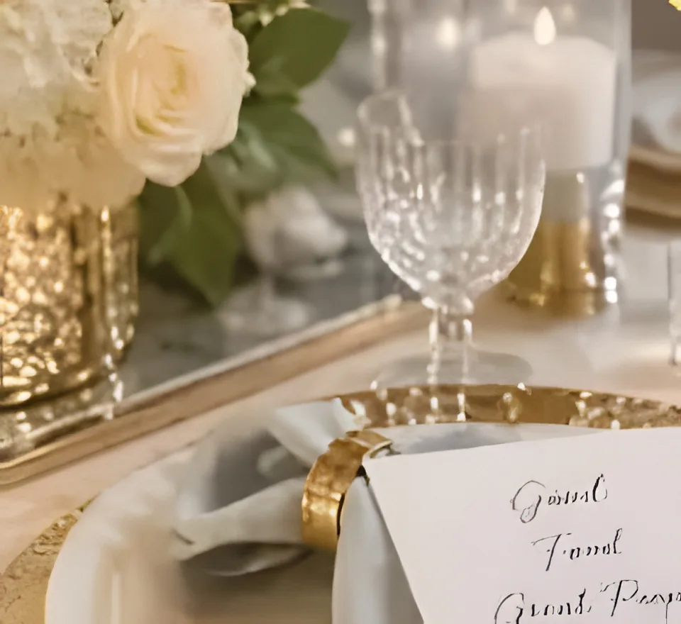 Gold place setting
